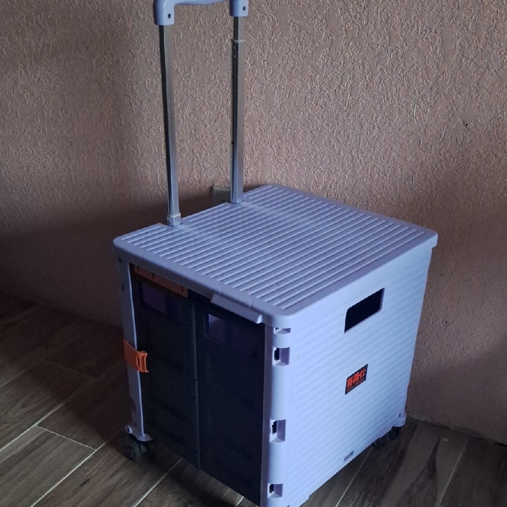 Portable Rolling Storage Cart with Handle - Gray